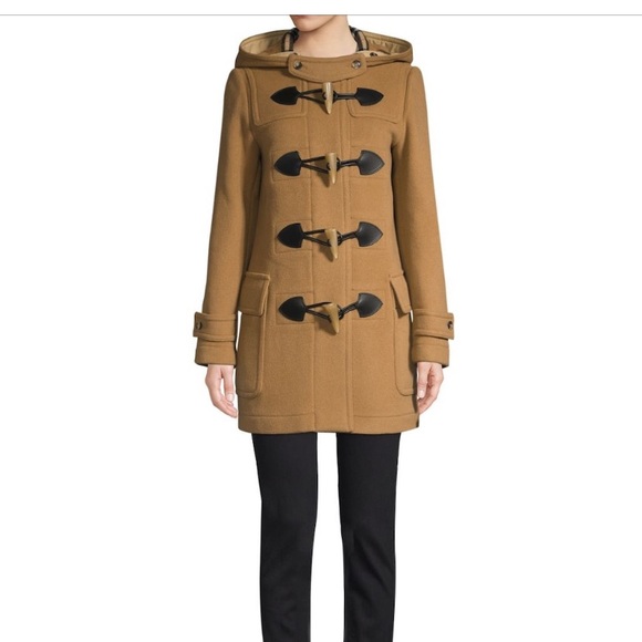 burberry wool blend duffle coat